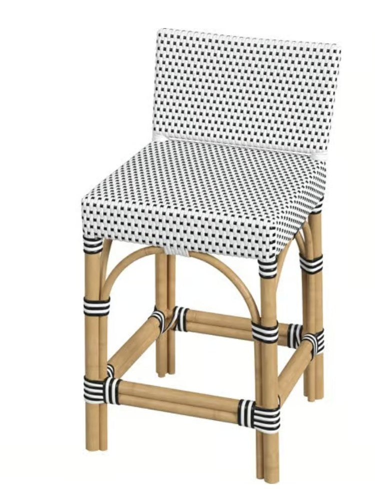 Net Retailers Outdoor/Outside Counter Black/White Barstool/Bar Stool DMMW4NPDL