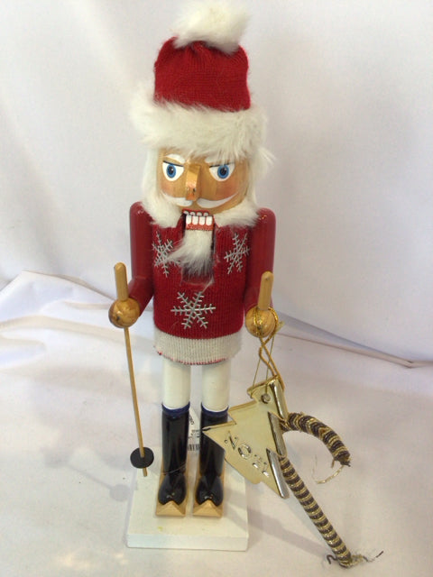 Red/white Wood Nutcracker Holiday Item