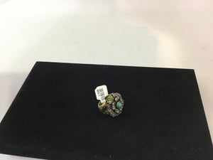Sterling Silver Blue Rhinestone Ring