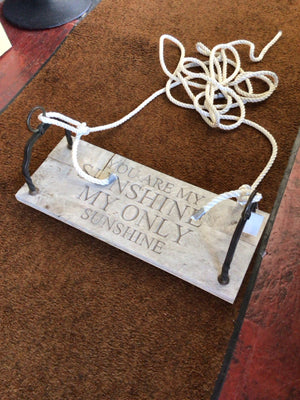 Vintage Outdoor/Outside White/Gray Wood/Metal Swing Misc