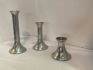 Taper Aluminum Set of 3 Candle Holder