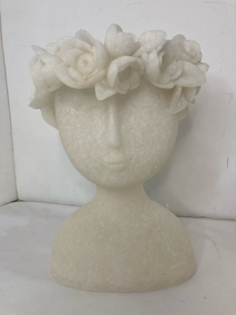 Vase White Bust Girl Candle Holder