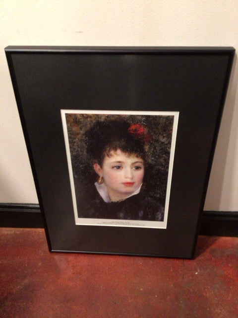 Black/Red Woman Framed Art