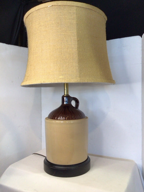 Brown/Tan Burlap Lamp