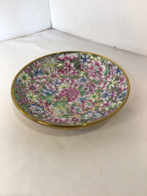 Japanese Multi Porcelain Floral Bowl
