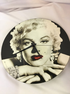 Black/White Marilyn Monroe Clock