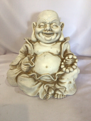 Cream Resin Buddha Figurine