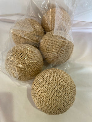 Set of 5 Natural Twine Ball