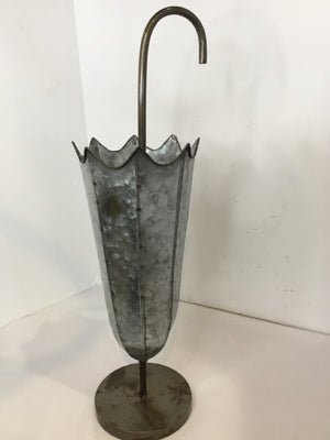 Gray Galvanized Umbrella Umbrella Stand