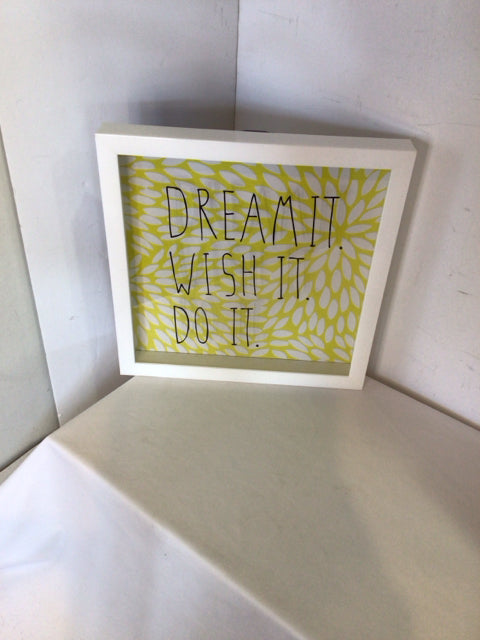 Yellow/White Framed Art