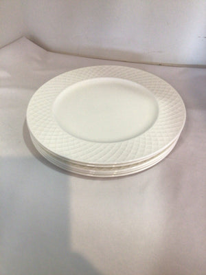 Mikasa Set of 5 White Bone China Plate Set