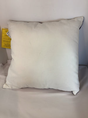 White/Multi Polyester Embroidered Pillow