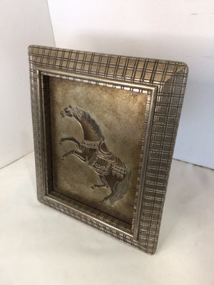 Bronze Metal Horse Framed Art
