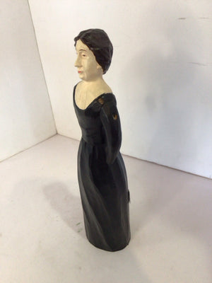 Black Resin Woman Figurine