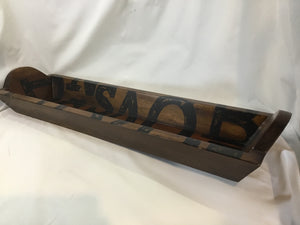 Farmhouse Brown/Black Wood Letters Tray