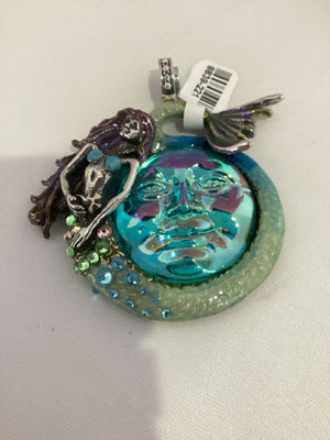 Kirk's Folly Blue Mermaid Rhinestone Pendant