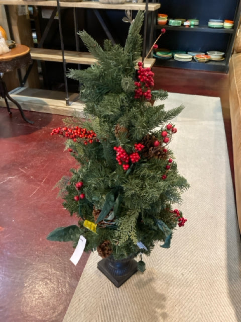 Electric Green/Red Christmas Tree Pre-Lit Holiday Item