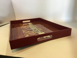 Red Lacquered Words Tray