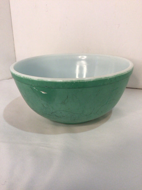 Pyrex Vintage Mixing Green Glass Bowl
