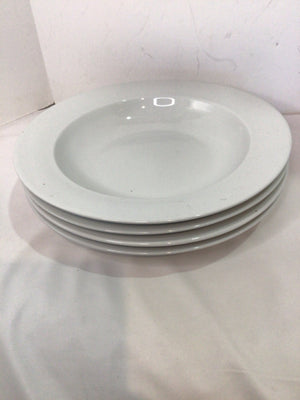 Set of 4 White Ceramic Bowl Set