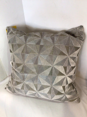Tan/Gray Velour Down Filled Pillow
