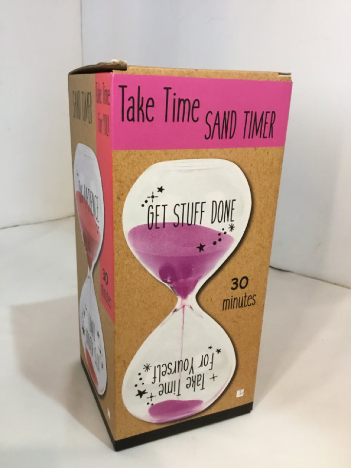 Clear/Purple Glass Hourglass