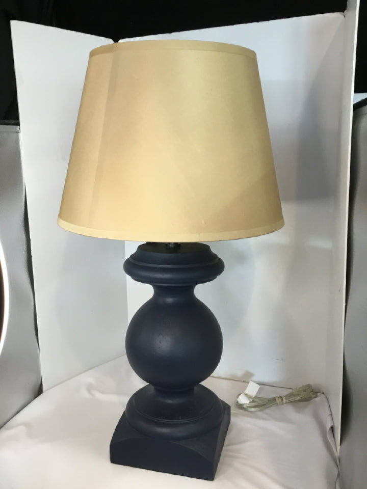 Pottery Barn Navy Wood Lamp