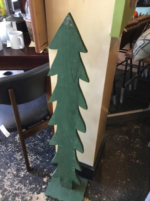 Green Wood Christmas Tree Holiday Item