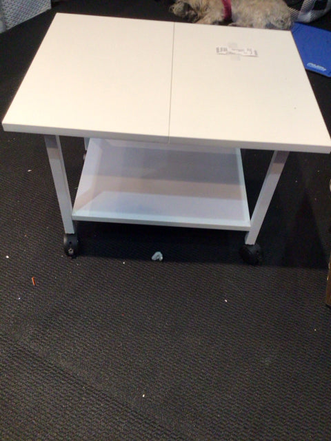 Rolling Laminate White Table