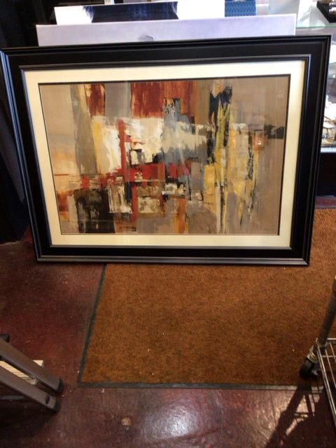 Abstract Red/Yellow Framed Art