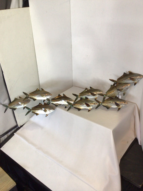 Metal Fish Silver Wall Decoration Art