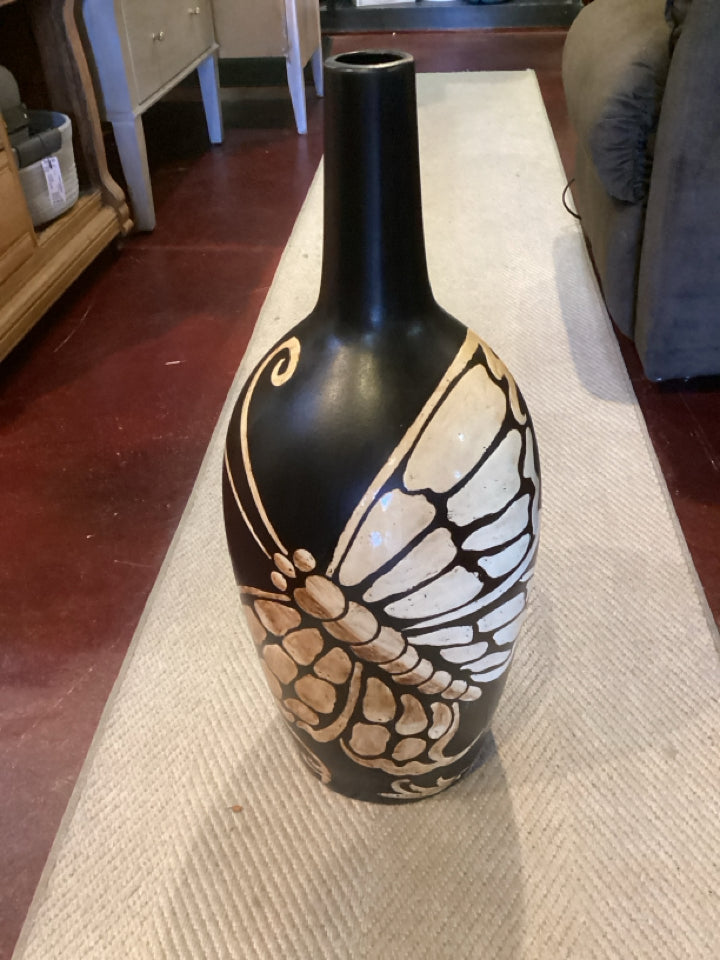 Modern Black Butterfly Vase