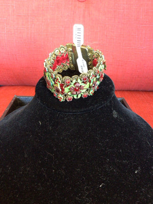 Red/Green Flower Beads Bracelet