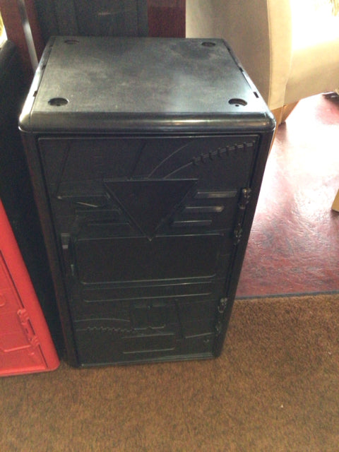 Vintage Storage Black Plastic 1 shelf Lockers