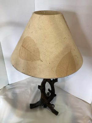 Rustic Brown/Cream Resin Branch Lamp