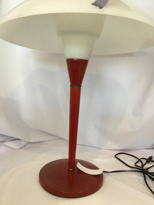 Mid Century Red Plastic/Metal Atomic As Is Lamp