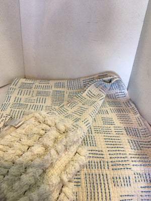 Anthropologie Blue/White Cotton Throw