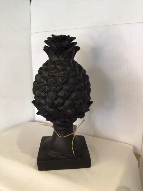 Black Resin Pineapple Figurine