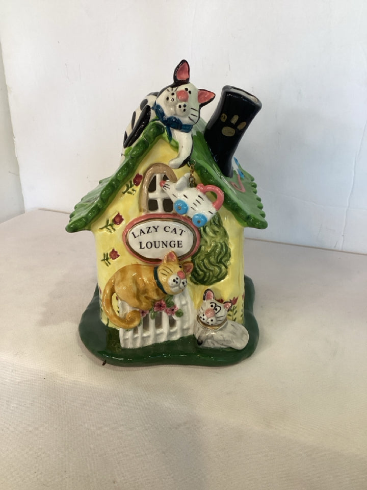 Blue Sky House Green Cat Candleholder(s)