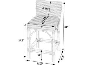 Net Retailers Outdoor/Outside Counter Black/White Barstool/Bar Stool BPF2T5D2