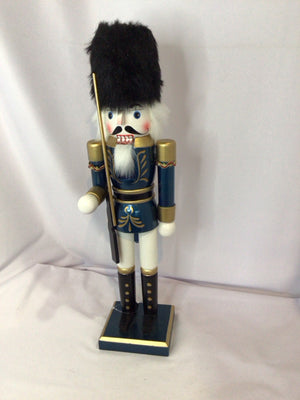 Nutcracker Blue/White Wood Holiday Item