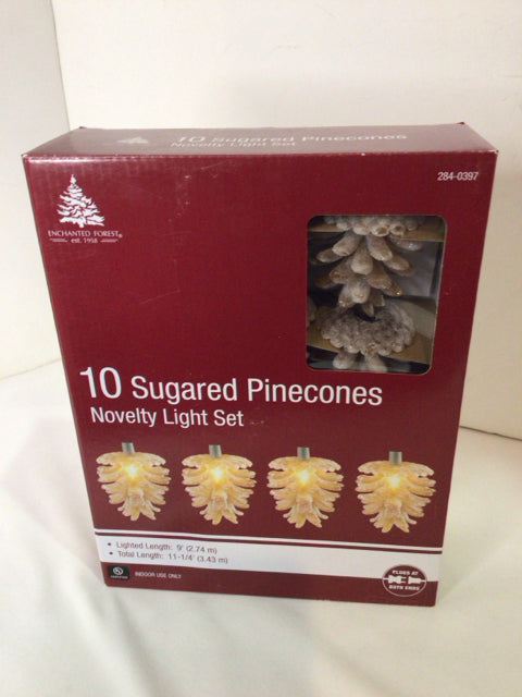 Enchanted Forest String Lights Pine Cone Light Fixture