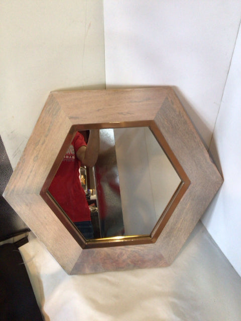 Light Wood 6 Sided Mirror