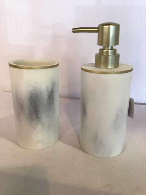Lotion Dispenser White 2 piece Bathroom Access
