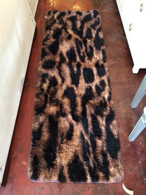 Runner Polyester Black/Brown Rug
