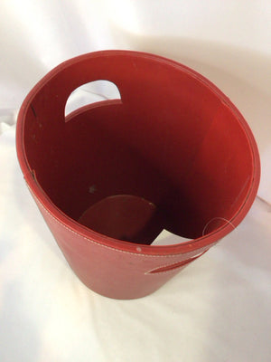 Red Leather Basket