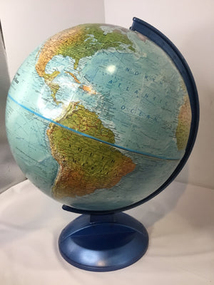 Blue/Multi World Globe