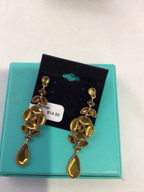 Gold Rhinestone Earrings