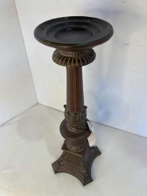 Brown Resin Pillar Candle Holder