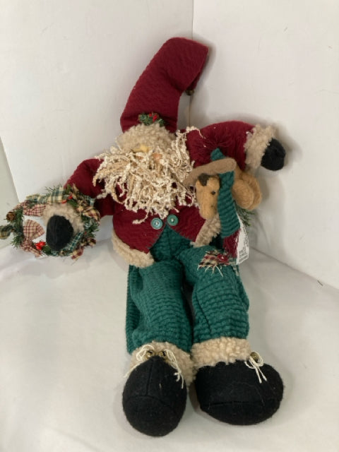 Santa Red/Green Cloth Holiday Item